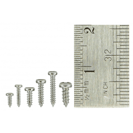 Pan Head Screw Set 8x Vials with 60 screws in each