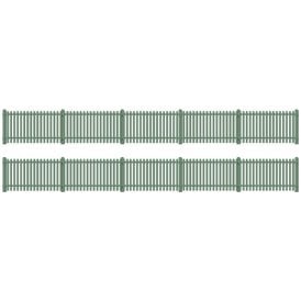 Picket fencing - green (straight only)