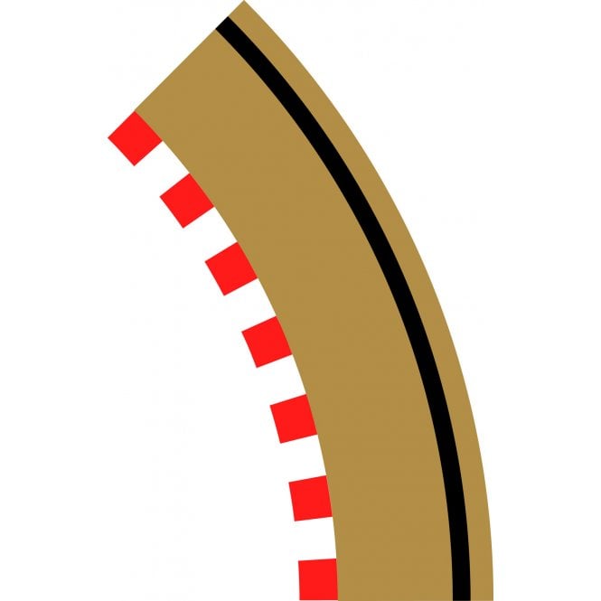 Scalextric Radius 1 Curve Outer Borders 45° x 4
