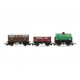 Railroad: 12T Tank, PO 7 Plank & Cattle Wagon Triple Pack