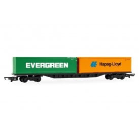 Railroad: BR FFA Flat w/ Evergreen & Hapag-Lloyd Containers