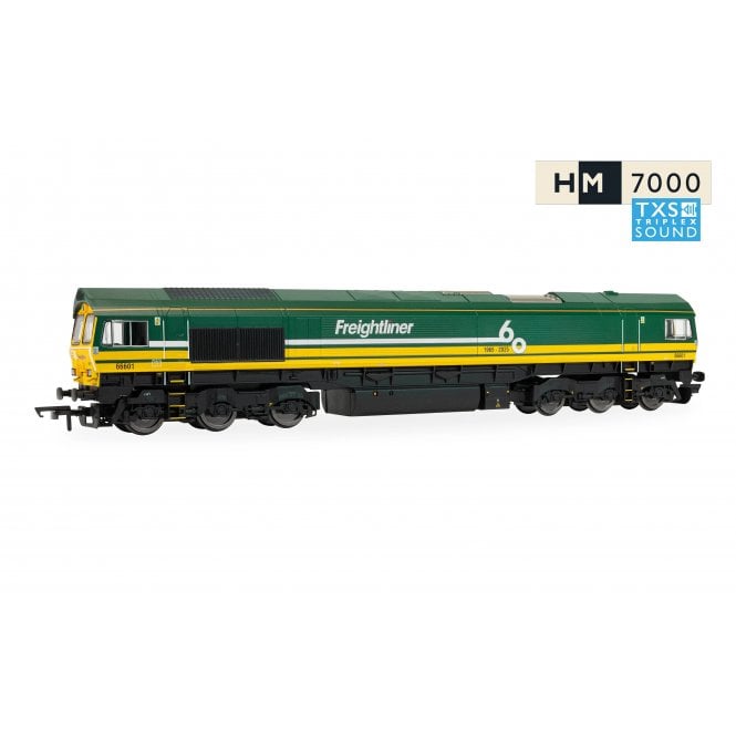 Hornby Railroad: Class 66 66601 Freightliner 60th Green (Sound Fitted)