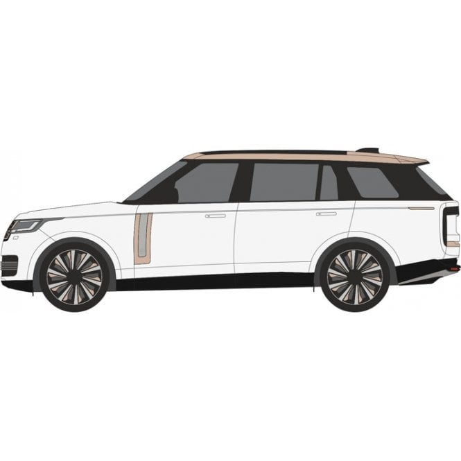 Oxford Diecast Range Rover L460 LWB SV Ice White & Corinthian Bronze (1:76)