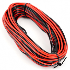 Red/Black Twinned Wire (14 x 0.15mm) 10m