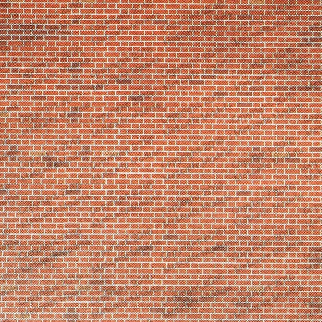 Metcalfe N Red Brick Sheets - N Scale