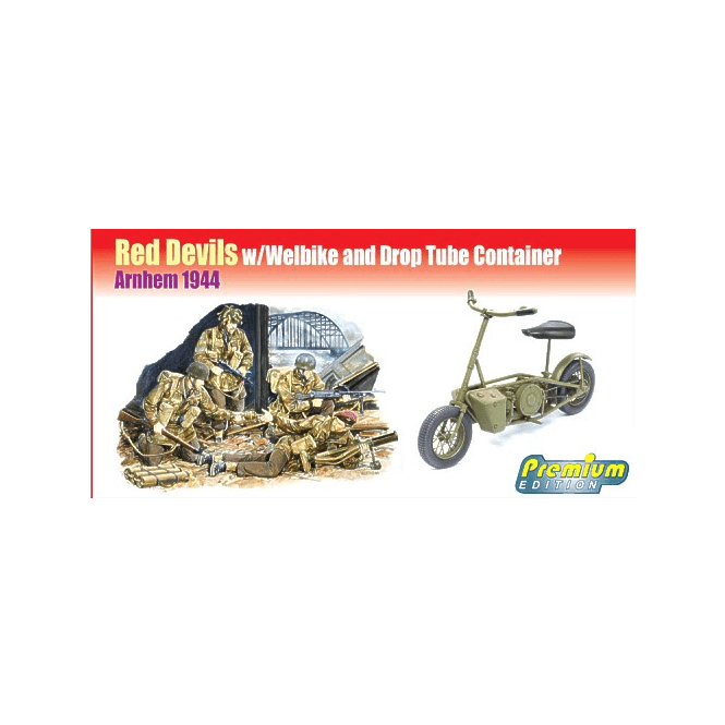 Dragon Red Devils with Welbike and Drop Tube Container Arnhem '44 (1:35