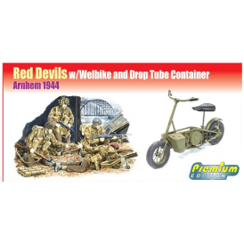 Red Devils with Welbike and Drop Tube Container Arnhem '44 (1:35