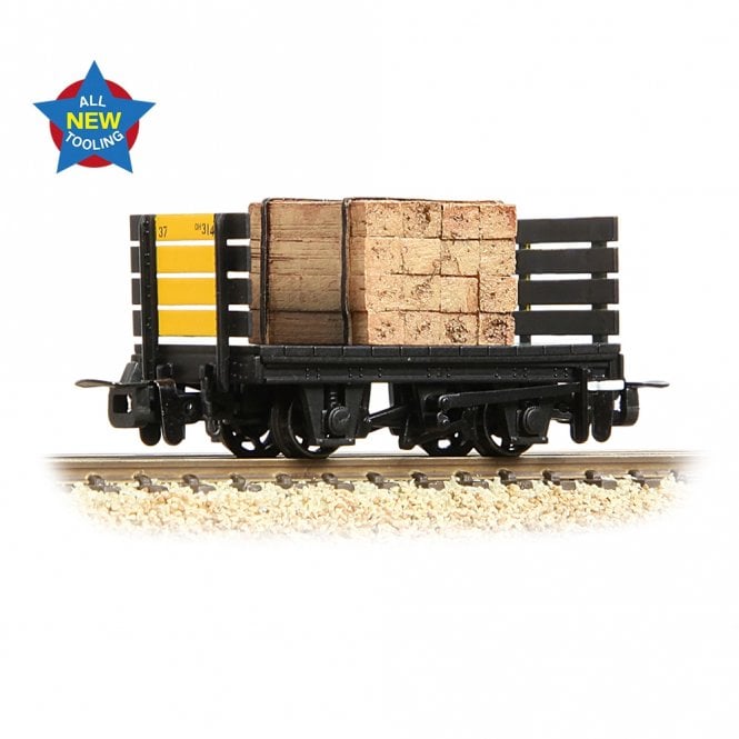 Bachmann RNAD Flat Wagon Planked Ends RNAD Dean Hill with Sleeper Load