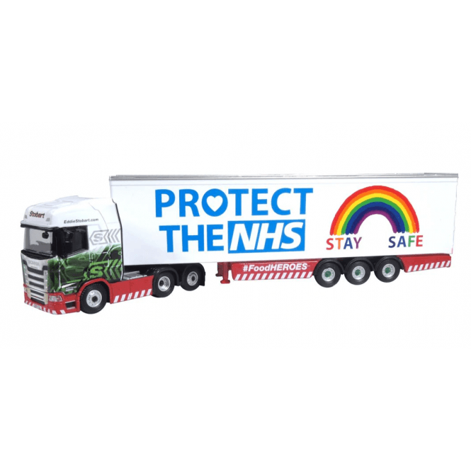 Oxford Diecast Scania S Series Highline Box Trailer Stobart NHS
