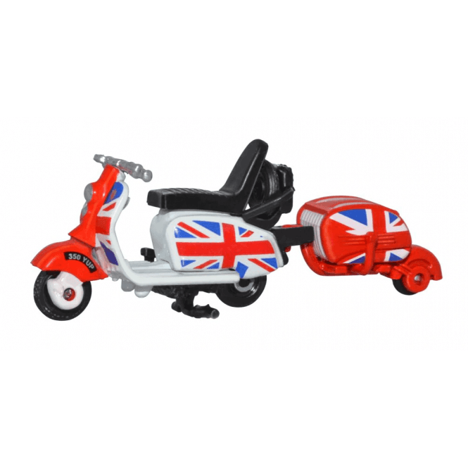 Oxford Diecast Scooter and Trailer Union Flag (1:76)