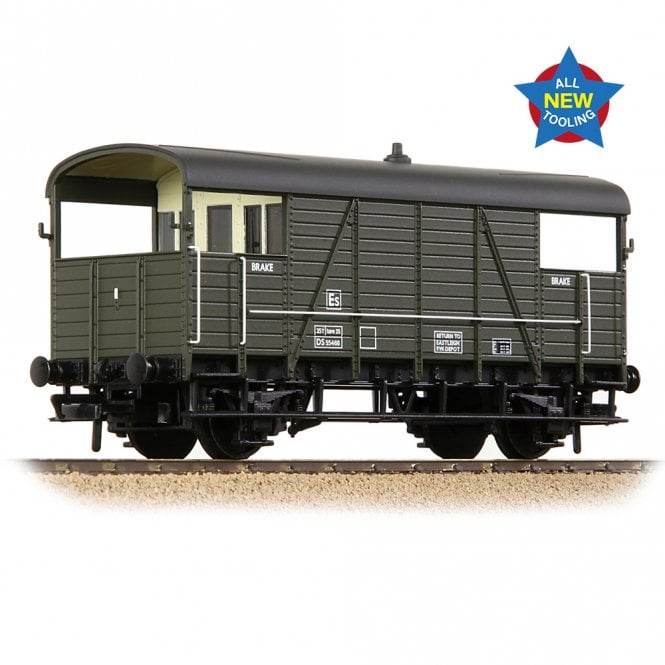Bachmann SE&CR 25T 'Dance Hall' Brake Van BR Departmental Olive Green