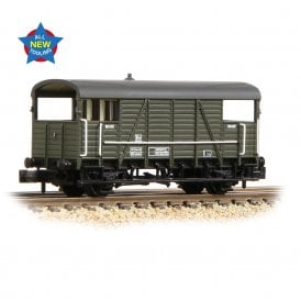 SE&CR 25T 'Dance Hall' Brake Van BR Dept Olive Green 'DS55464'