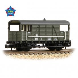 SE&CR 25T 'Dance Hall' Brake Van BR Dept Olive Green 'DS55466'
