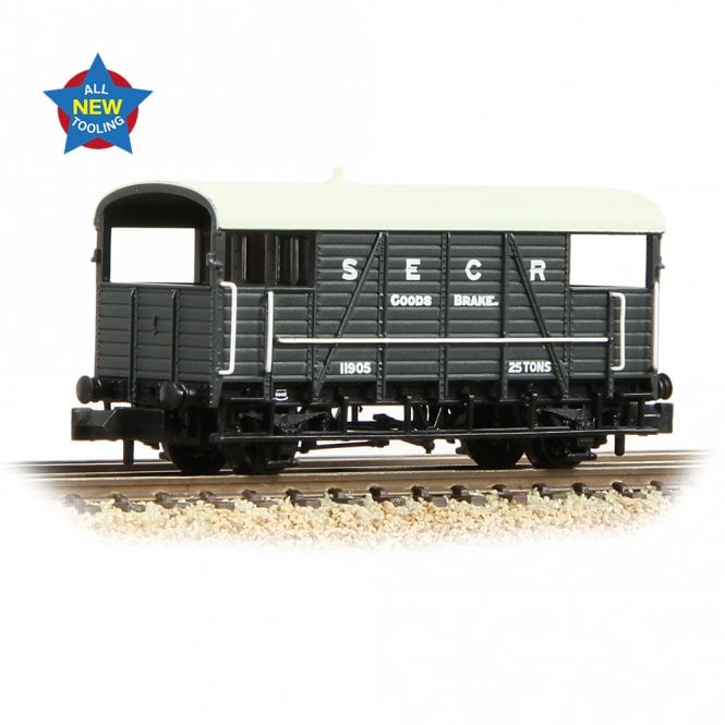 Graham Farish SE&CR 25T 'Dance Hall' Brake Van SE&CR Grey '11905'