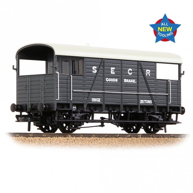 Bachmann SE&CR 25T 'Dance Hall' Brake Van SE&CR Grey