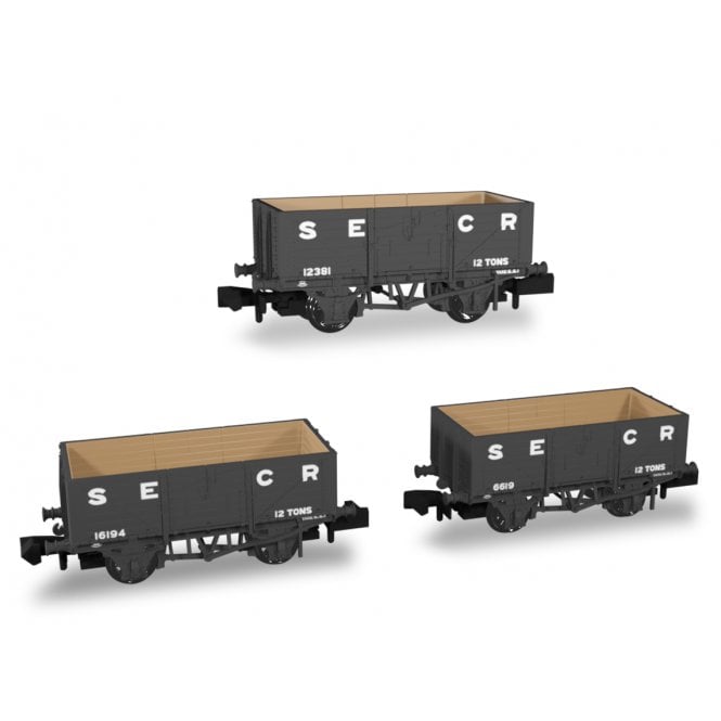Rapido UK SECR Wagons Pack 3 – SECR Livery 7 Planks (Dia.1355)