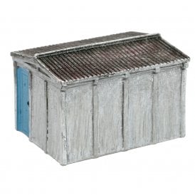 Sectional Lineside Hut - Blue Door (N)
