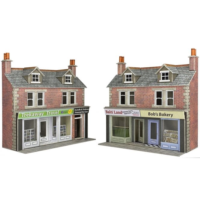 Metcalfe OO Shop Fronts - Red Brick - OO Scale
