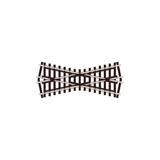 Peco Short crossing (24° angle) - Code 100 - Insulfrog