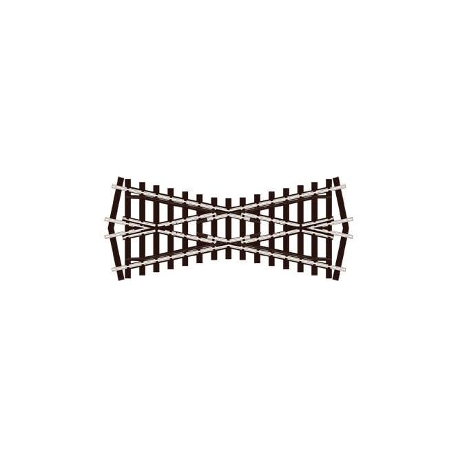 Peco Short crossing (24° angle) - Code 75 - Insulfrog