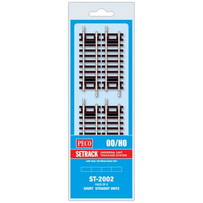 Peco Short Straight - 79mm long (Pack of 4)