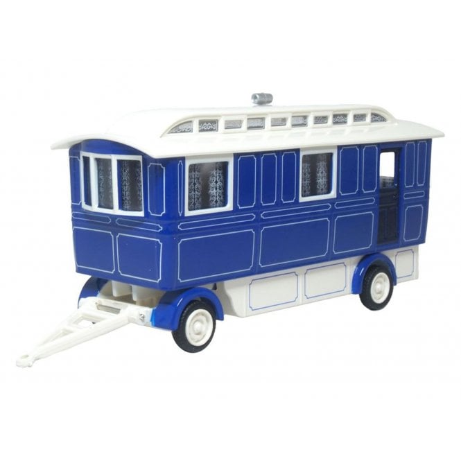 Oxford Diecast Showmans Caravan Blue/Cream (1:76)