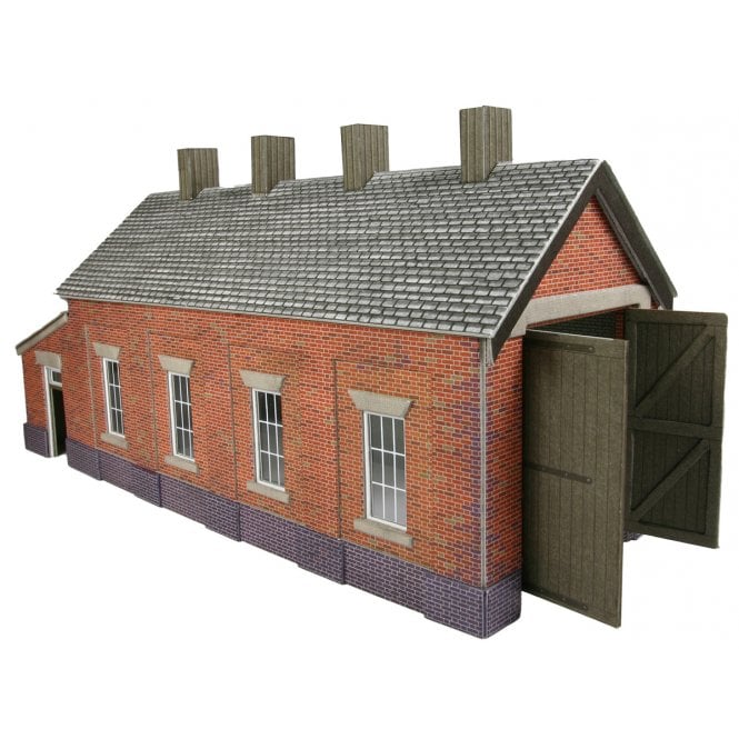 Metcalfe OO Single Engine Shed - Brick - OO Scale