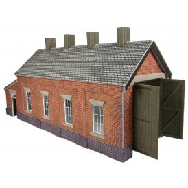 Single Engine Shed - Brick - OO Scale
