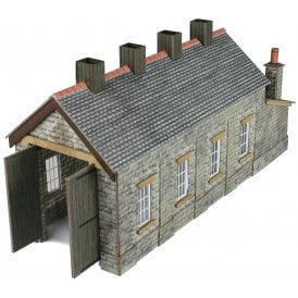 Single Engine Shed - Stone - N Scale