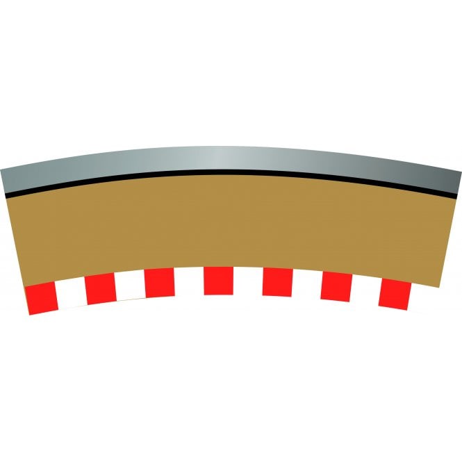 Scalextric Single Lane Radius 3 Curve Outer Borders 22.5° x 4