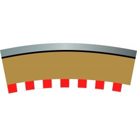 Single Lane Radius 3 Curve Outer Borders 22.5° x 4