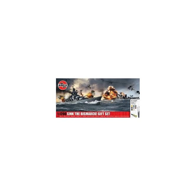 Airfix Sink The Bismarck Gift Set (7 ships) (1:1200)