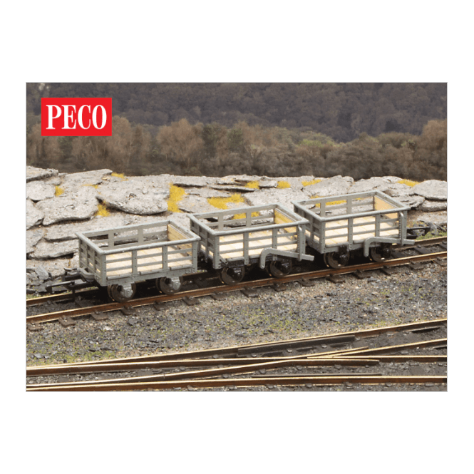 Peco Slate Wagons (3) (O-16.5)
