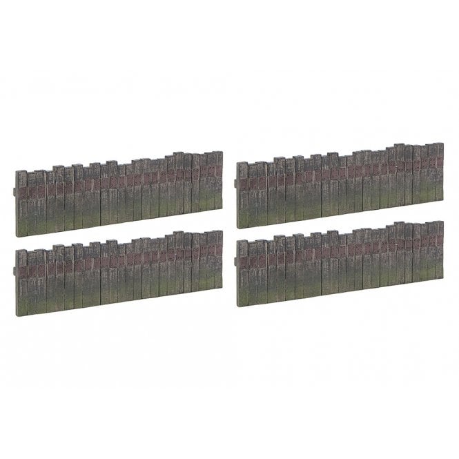 Scenecraft Sleeper Built Fencing (x4) (OO)