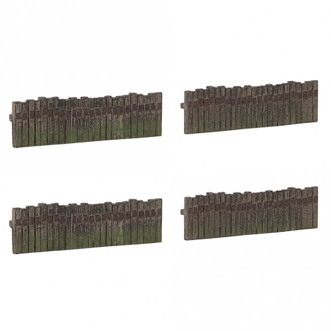Scenecraft Sleeper Built Fencing (x4)