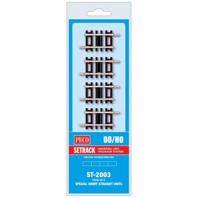 Peco Special Short Straight - 41mm Long (Pack of 4)