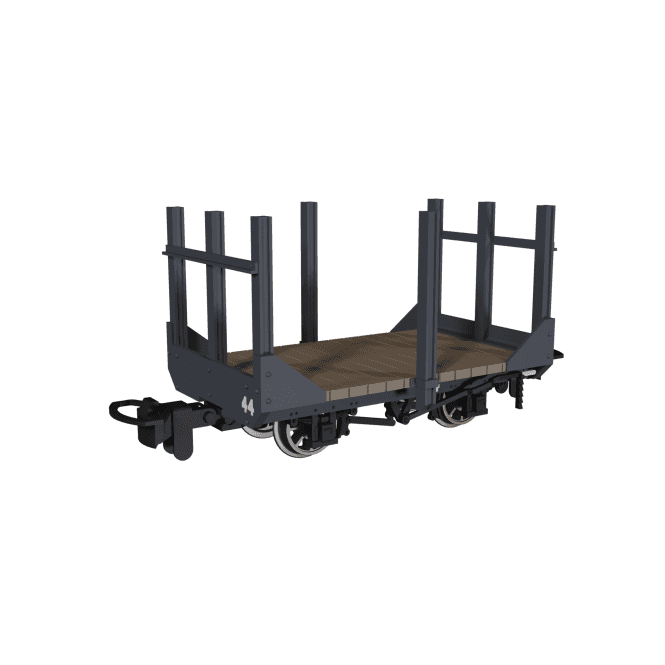 Rapido UK Stake Wagon Plain Dark Grey No.44 (OO-9)