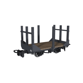 Stake Wagon Plain Dark Grey No.44 (OO-9)