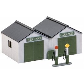 Station Garage - with Vintage Pumps & Oil Cabinet
