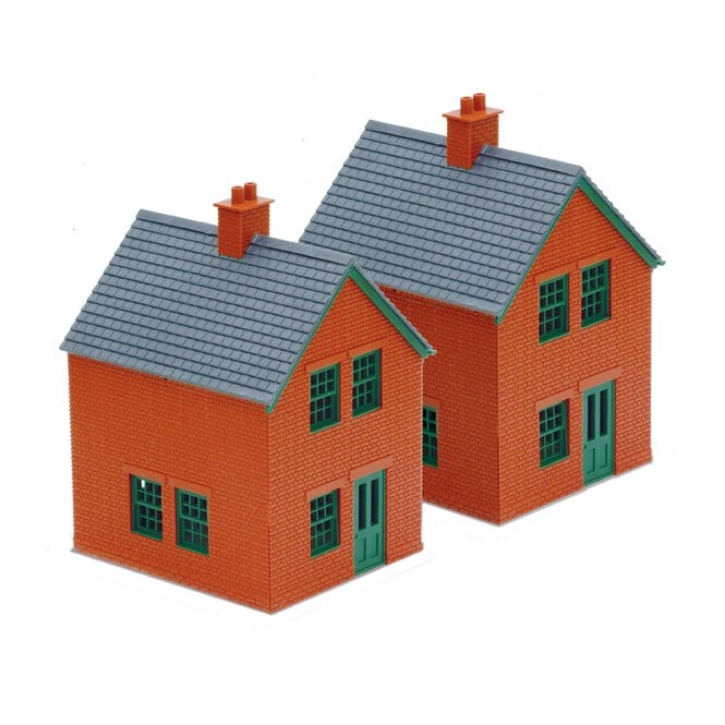 Peco Station Houses - brick type (OO)