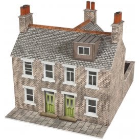 Stone Terrace Houses (Pair in the Pack) - N Scale