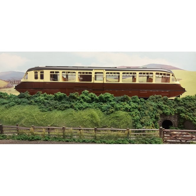 Dapol Streamlined Diesel Railcar W11 BR Chocolate/Cream (O)