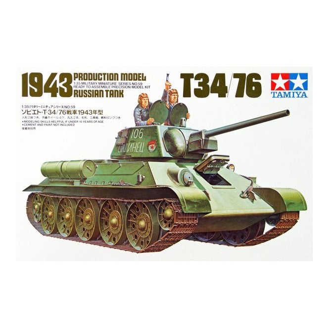 Tamiya T34/76 1943 Russian Tank (1:35)