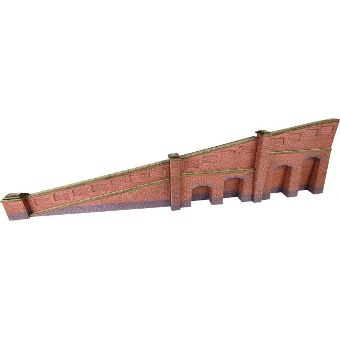 Metcalfe N Tapered End Wall - Brick - N Scale