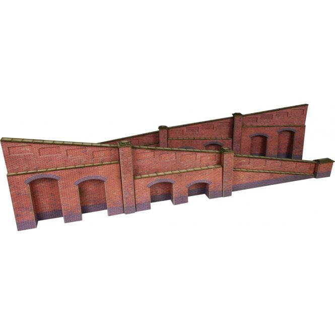 Metcalfe OO Tapered End Wall - Brick - OO Scale