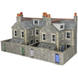 Terraced House Backs - Stone - OO Scale