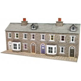 Terraced House Fronts - Stone - N Scale