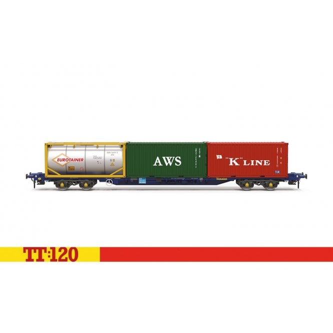 Hornby TOUAX KFA 'AWS','K Line' & 'Eurotainer' 3x20ft Containers (TT)