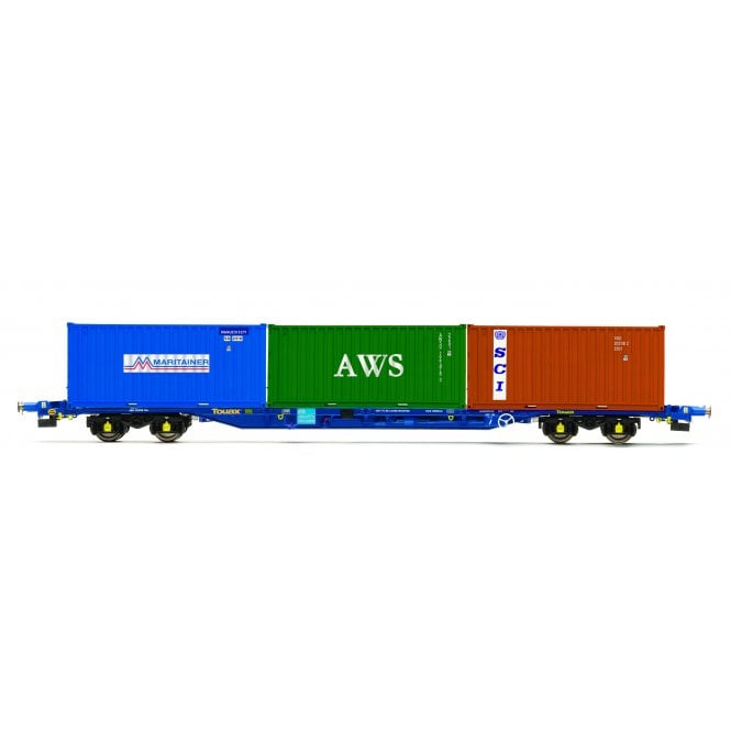 Hornby Touax, KFA Container Wagon with 3 x 20' Containers - Era 11