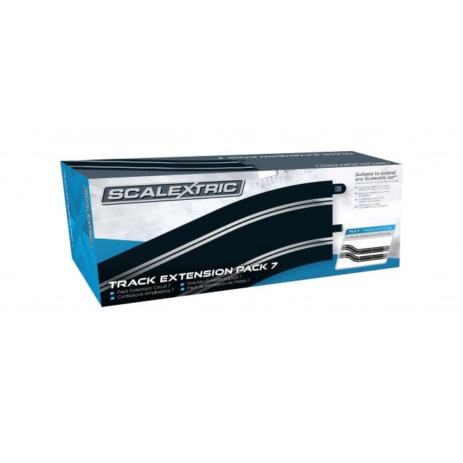 Scalextric Track Ext Pack 7 -4x350mm Straights-4 xRadius 3 Curve 22.5°